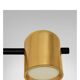Suspension B Lux black and gold in brass