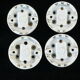 Set of 4 old porcelain and chrome switches