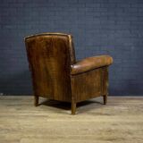 Vintage sheep leather clubchair