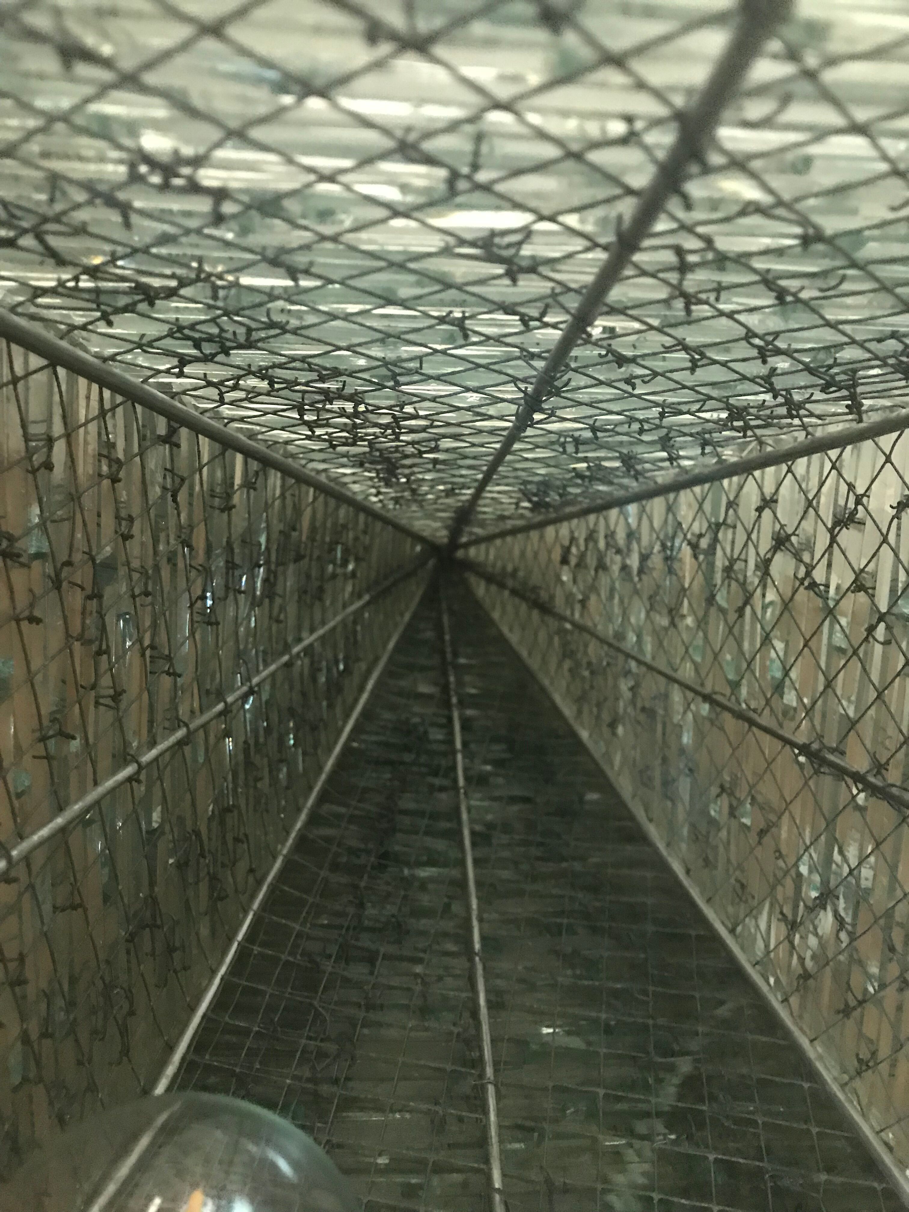 Stacked glass pyramid lamp 1970