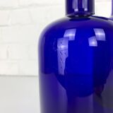 Pair of Danish Holmegaard Gulv vases design Otto Brauer in cobalt blue glass
