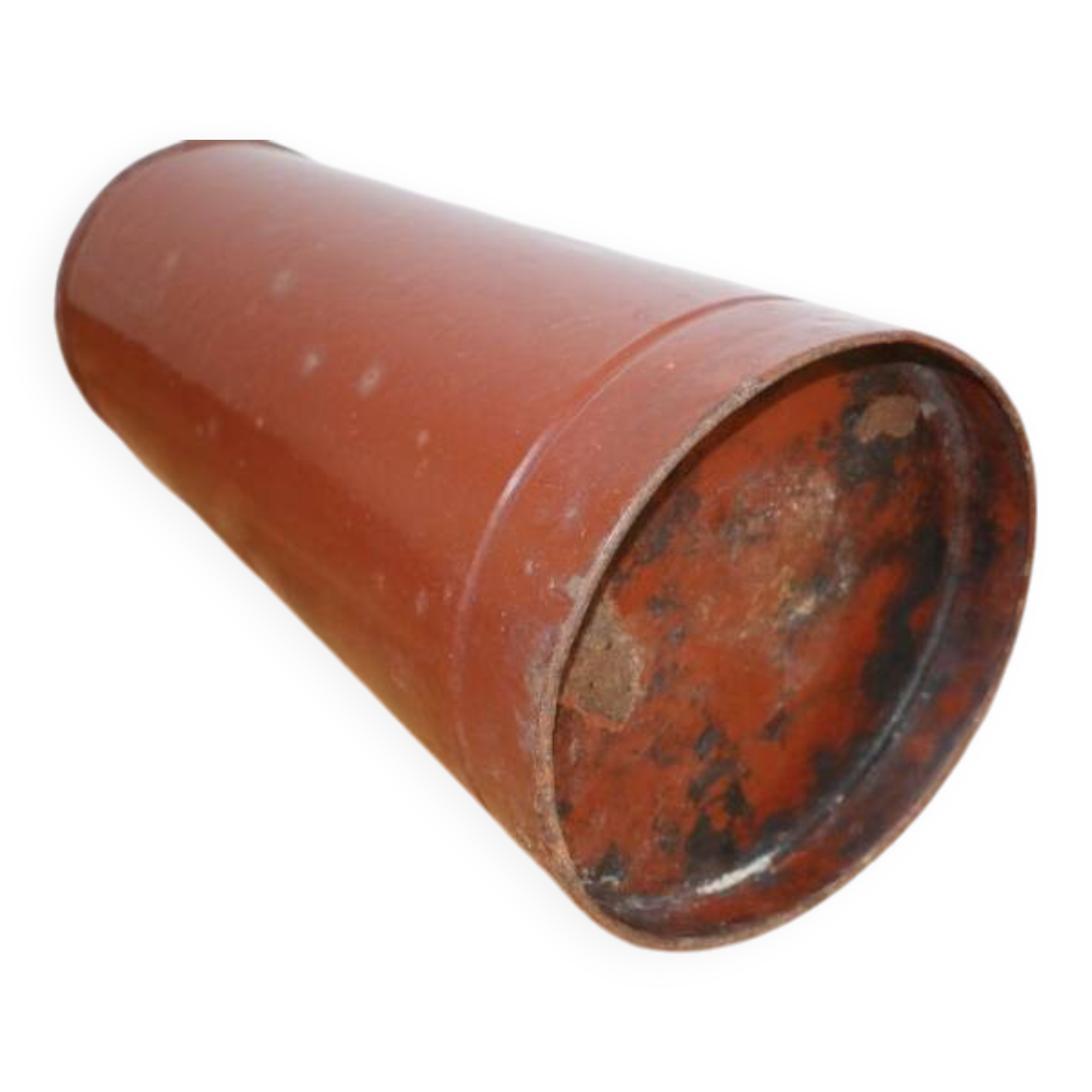 Brown enamelled steel pitcher