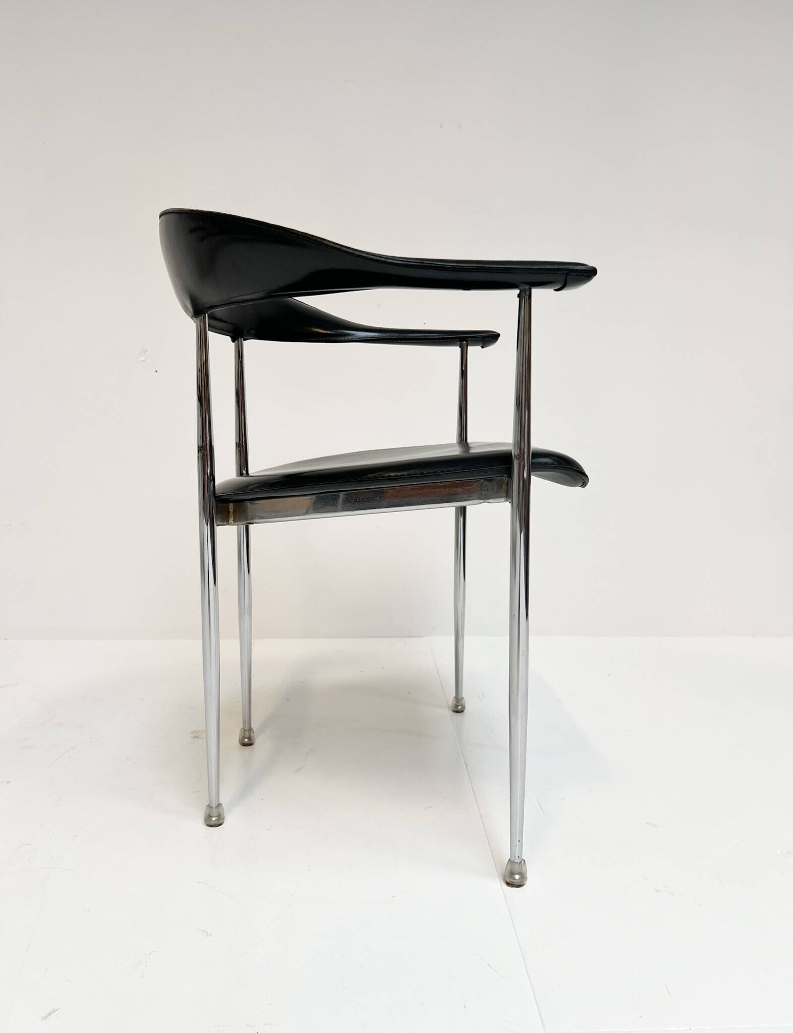 Ensemble de 6 chaises P40 de Giancarlo Vegni pour Fasem, années 1980