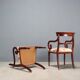 Antique Louis-Philippe armchairs in painted beech, 20th century
