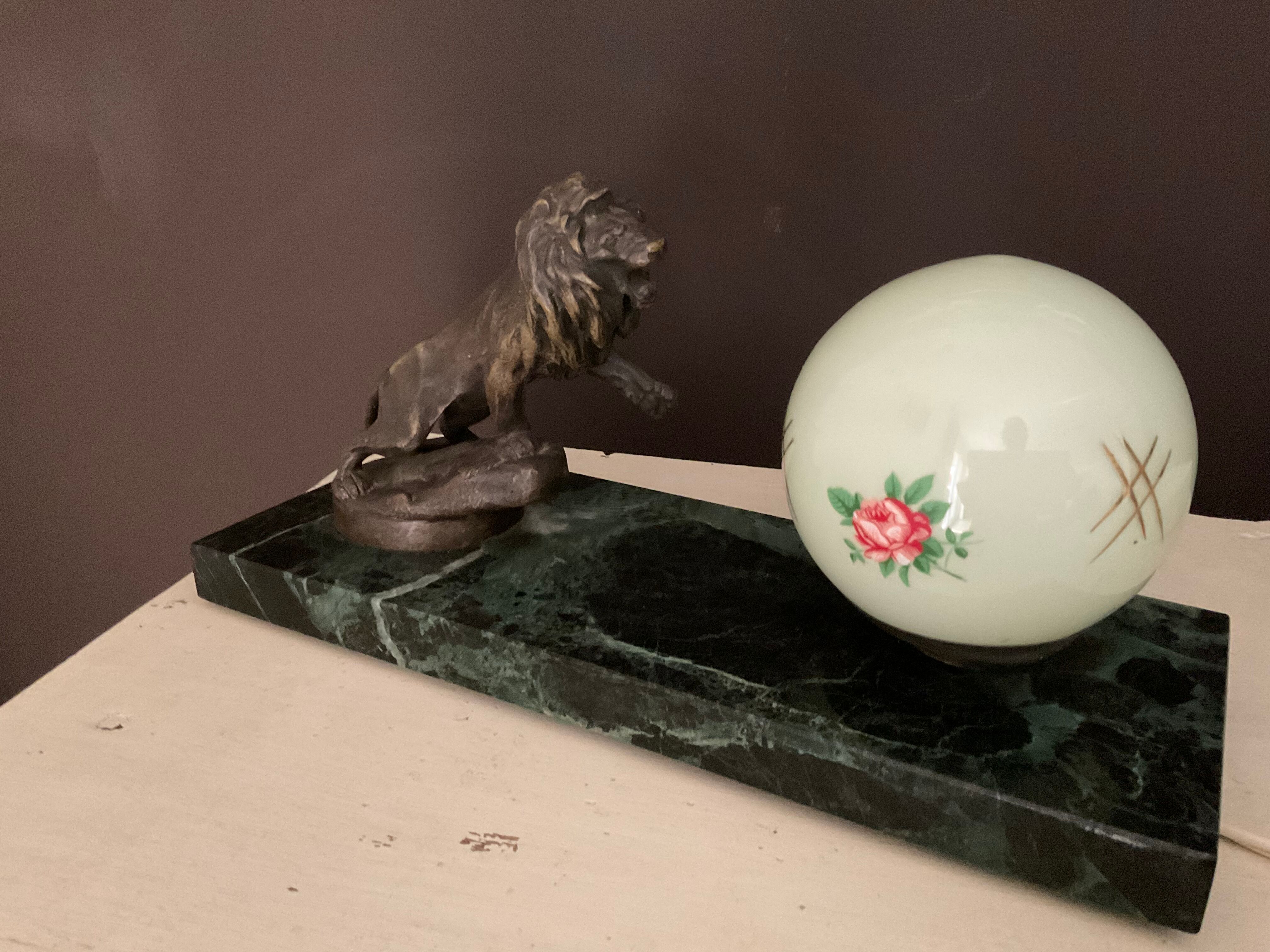 Art deco table lamp, signed M.Marx