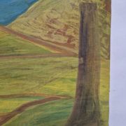 Saïd Aït Youssef (1920-1986) - Gouache on paper - Figures in the countryside
