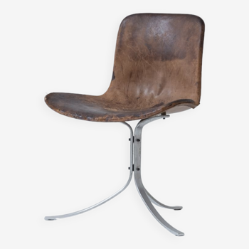 First edition PK9 tulip chair by Poul Kjaerholm for E. Kold Christensen, Denmark 1961.