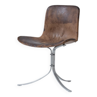 Chaise tulipe PK9 par Poul Kjaerholm pour E. Kold Christensen, Première édition, Danemark 1961.