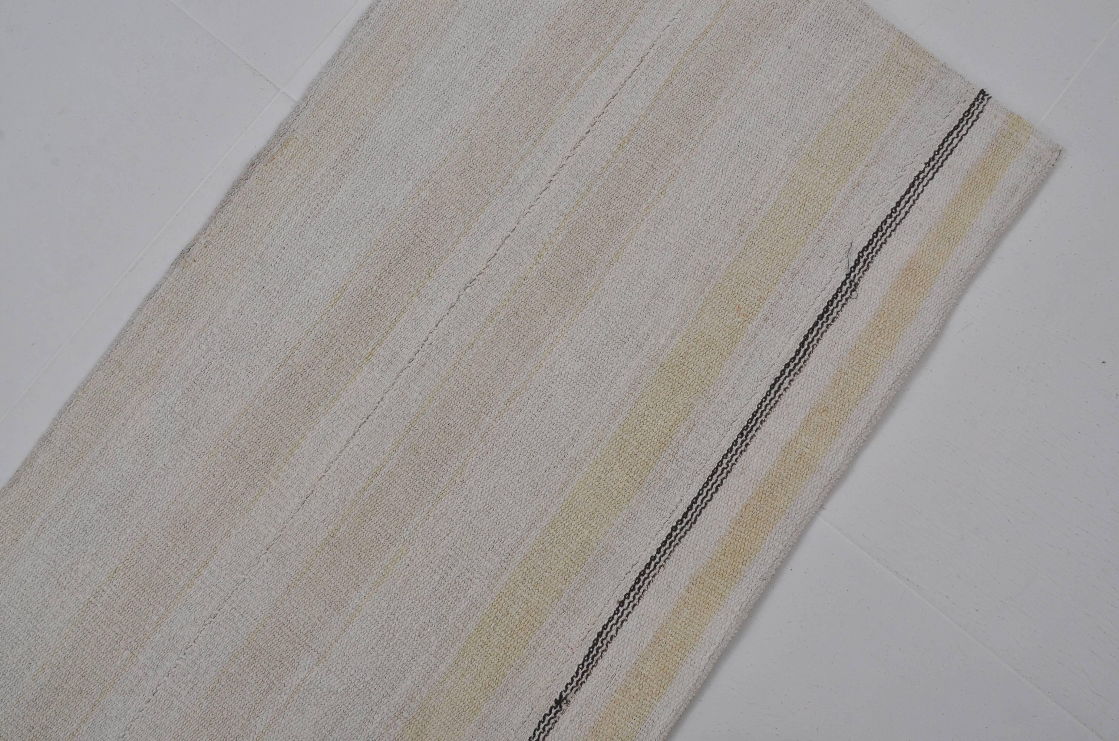 Stripe Neutral Hemp Rug sku 3789