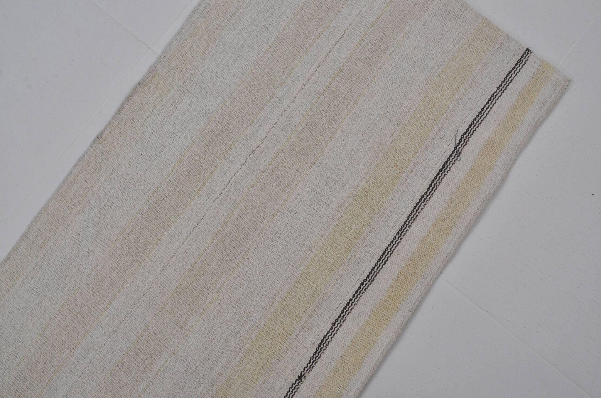 Tapis en chanvre neutre rayé sku 3789