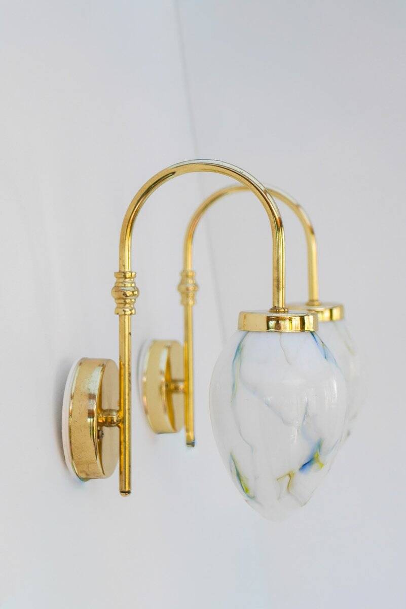 Vintage Scandinavian wall lights, 1980s, set of 2