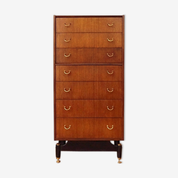 G plan vintage teak English chest of drawers