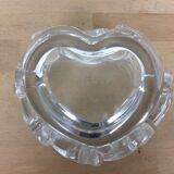 Cendrier en cristal de baccarat modèle aladin, forme cœur