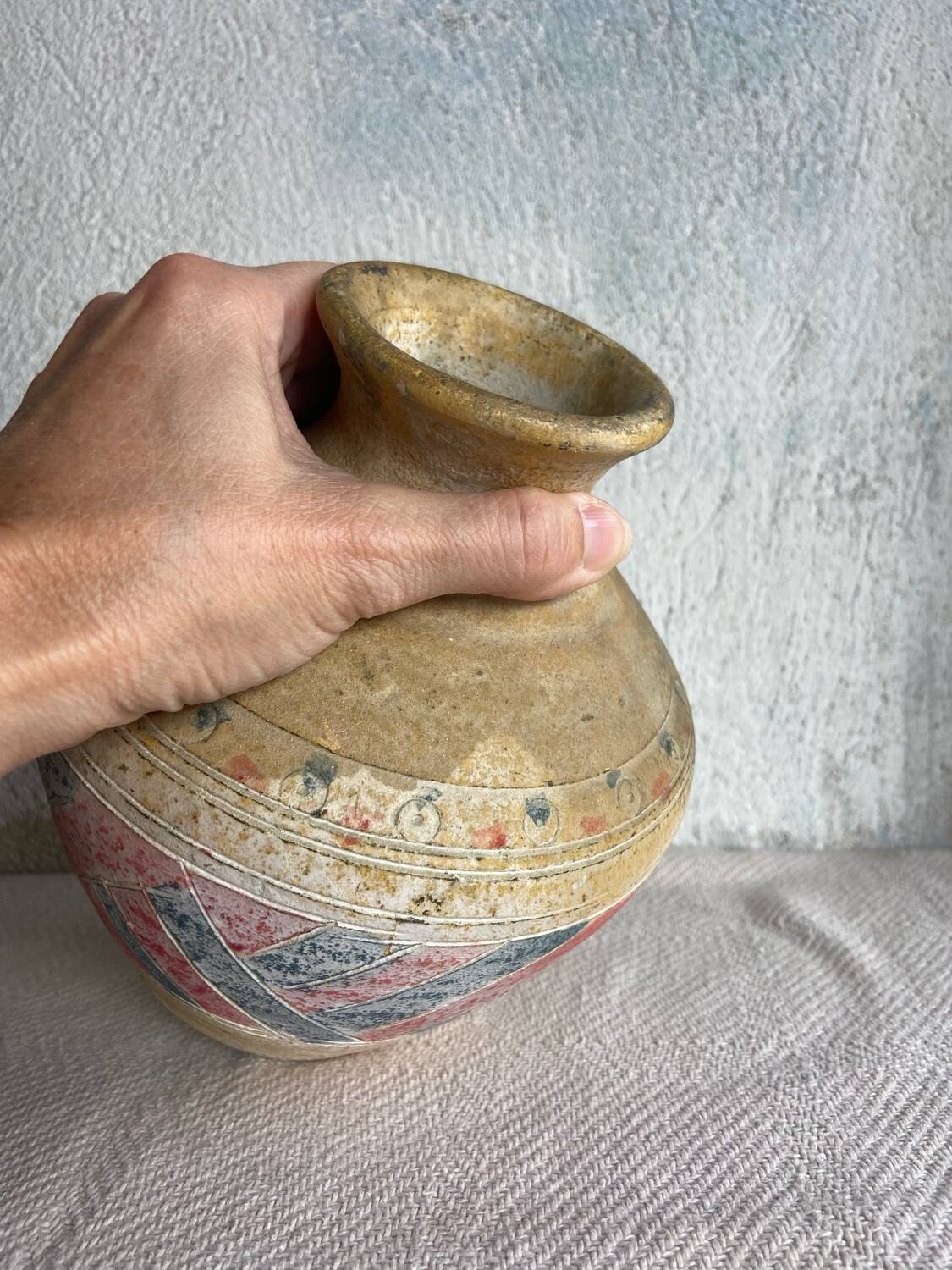 Colorful ethnic vase