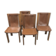 4 chaises cuir et bois