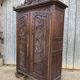Antique Breton oak cabinet, richly carved