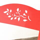 Red metal garden furniture