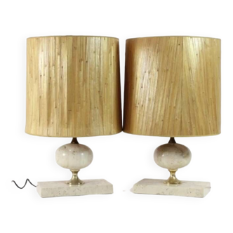 Pair of Philippe Barbier Lamp.