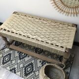 Hand woven Indian bench