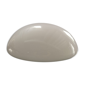 Lampshade old ceiling lamp half globe ball opaline industrial white vintage tbe ø 30 cm 2 lights