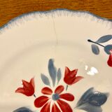 6 faience dessert plates Manufacture de Salins