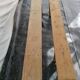 Pair of wooden farmhouse benches