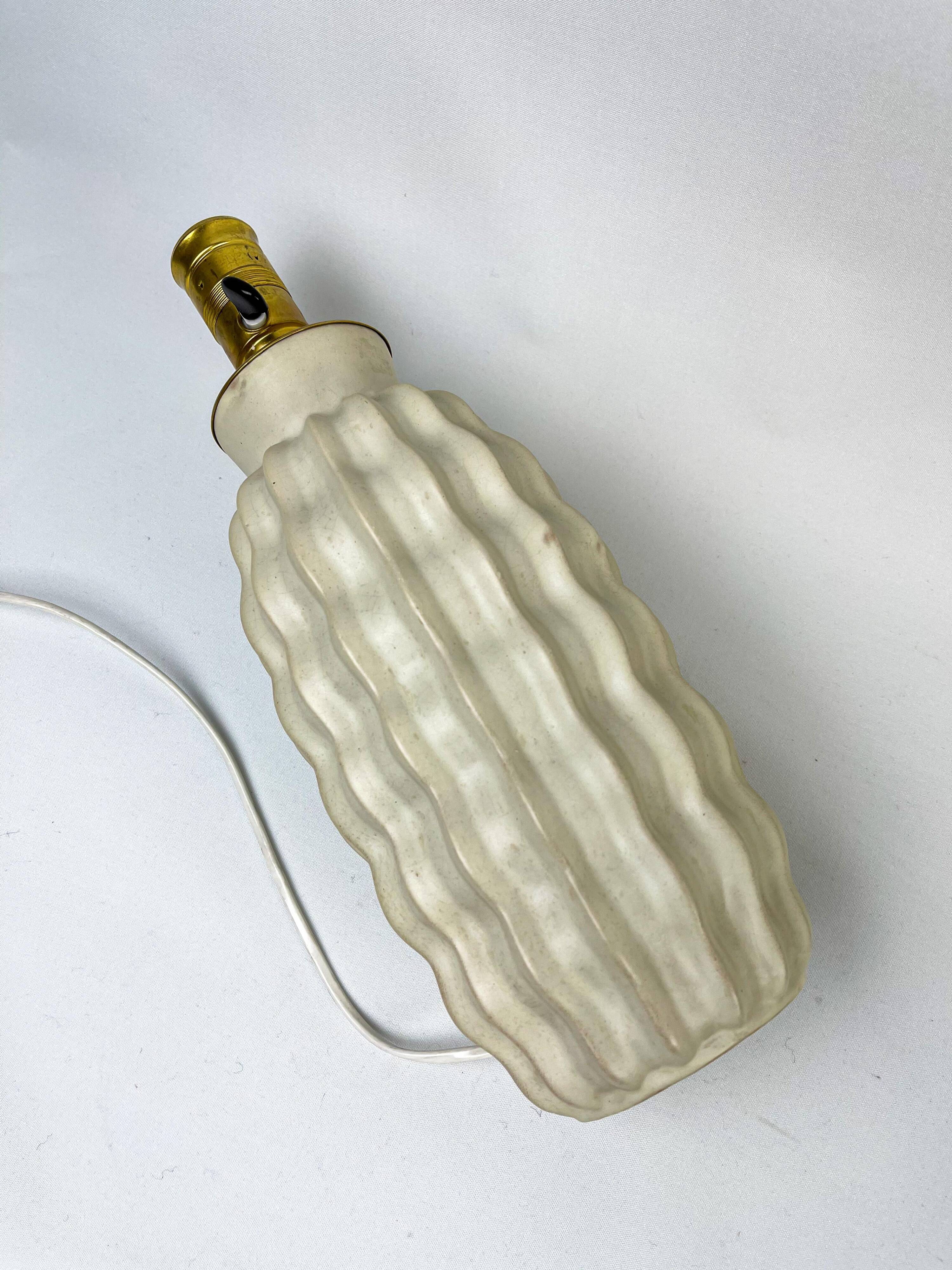 Lampe de table organique en céramique Art Déco par Upsala Ekeby, Suède