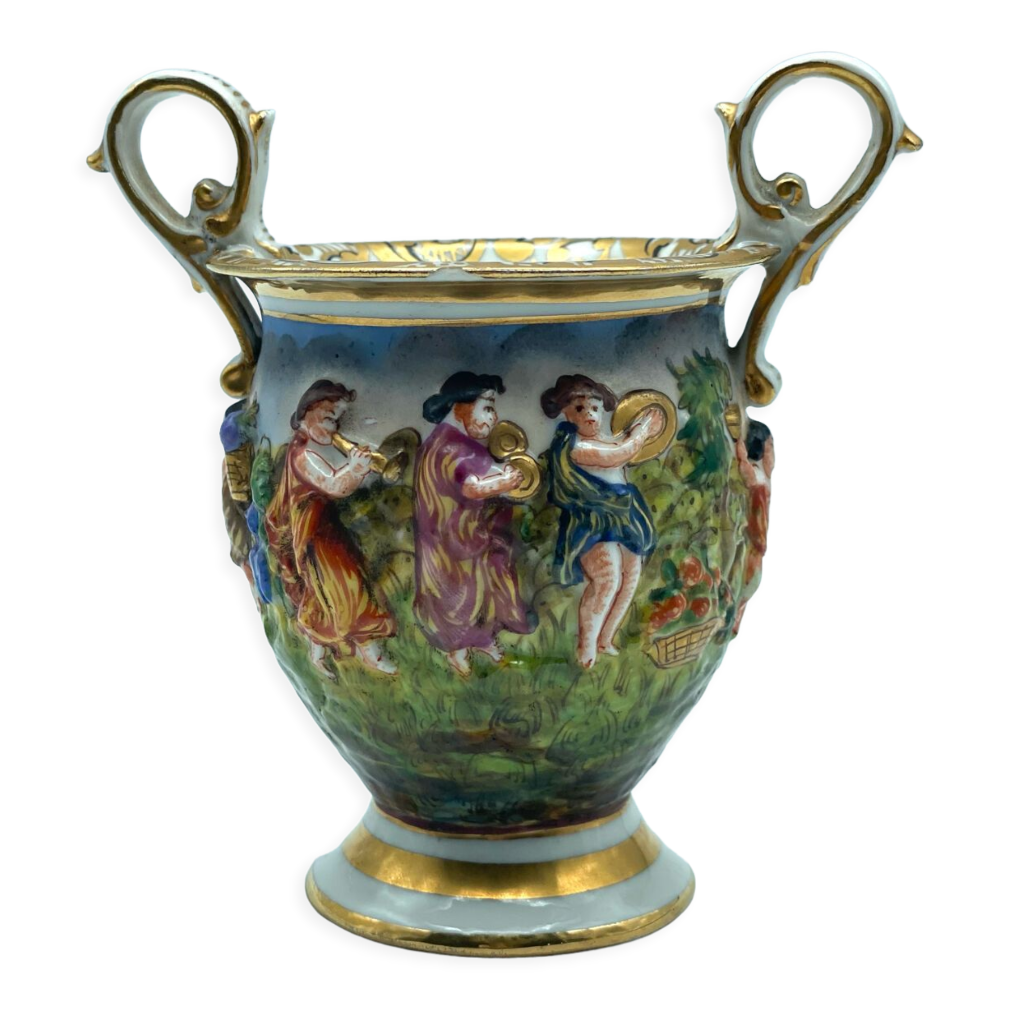 Miniature vase capodimonte