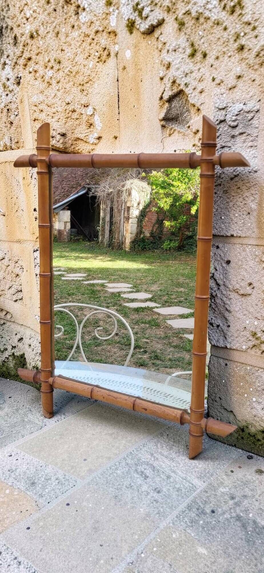 Bamboo mirror 52*65 cm
