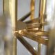 Italian brass chandelier with glass icicles from Sciolari, 1970