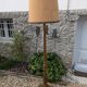 Gilded wooden floor lamp