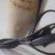 Lamp bottle in gres lampshade in black raffia