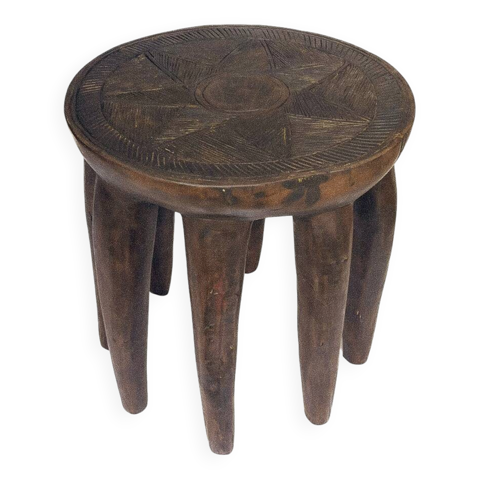 Large Nupe Stool 8 feet 50 cm – Solid wood tribal sculpture, piece