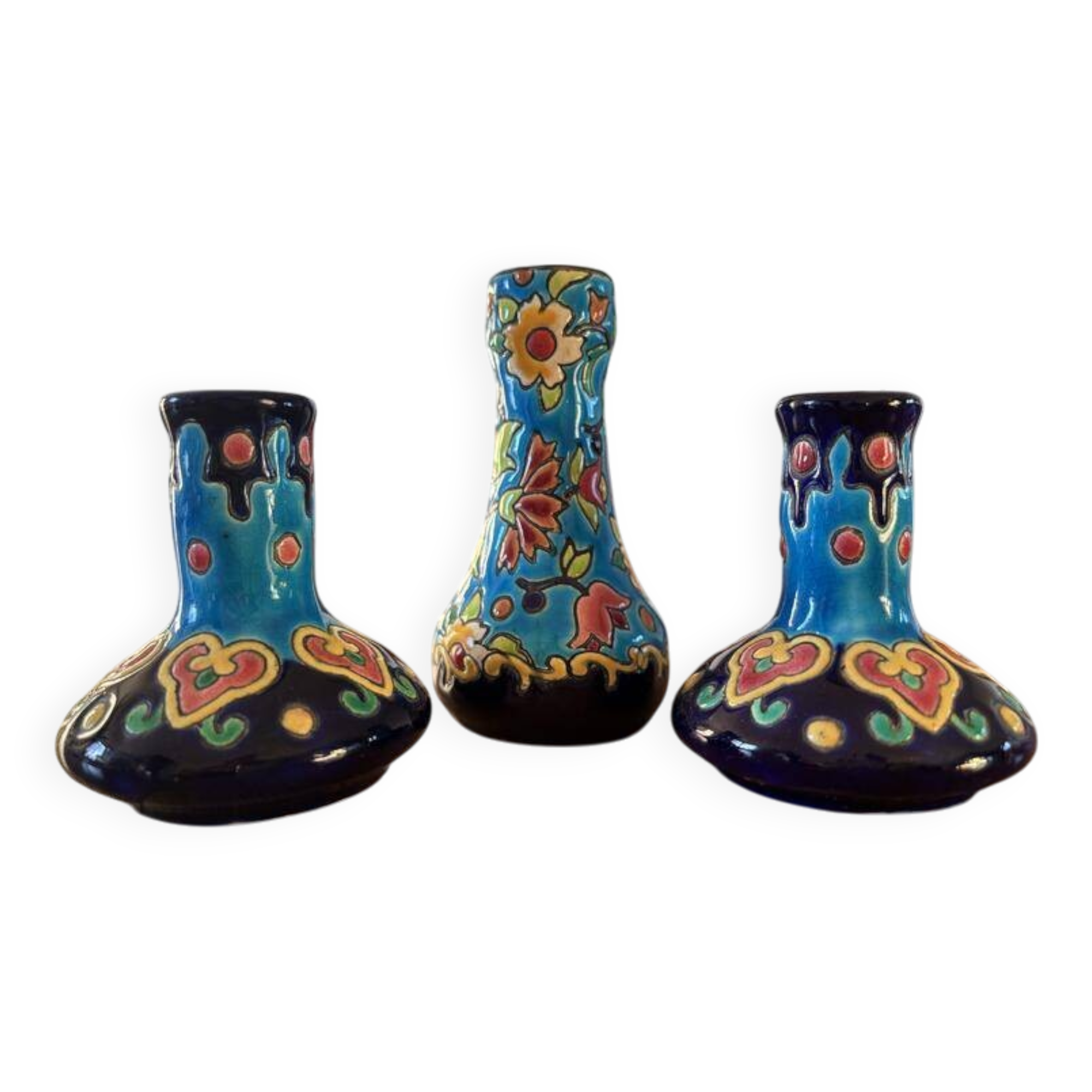 3 vases miniatures longwy