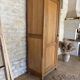 Restored solid oak bonnetière wardrobe