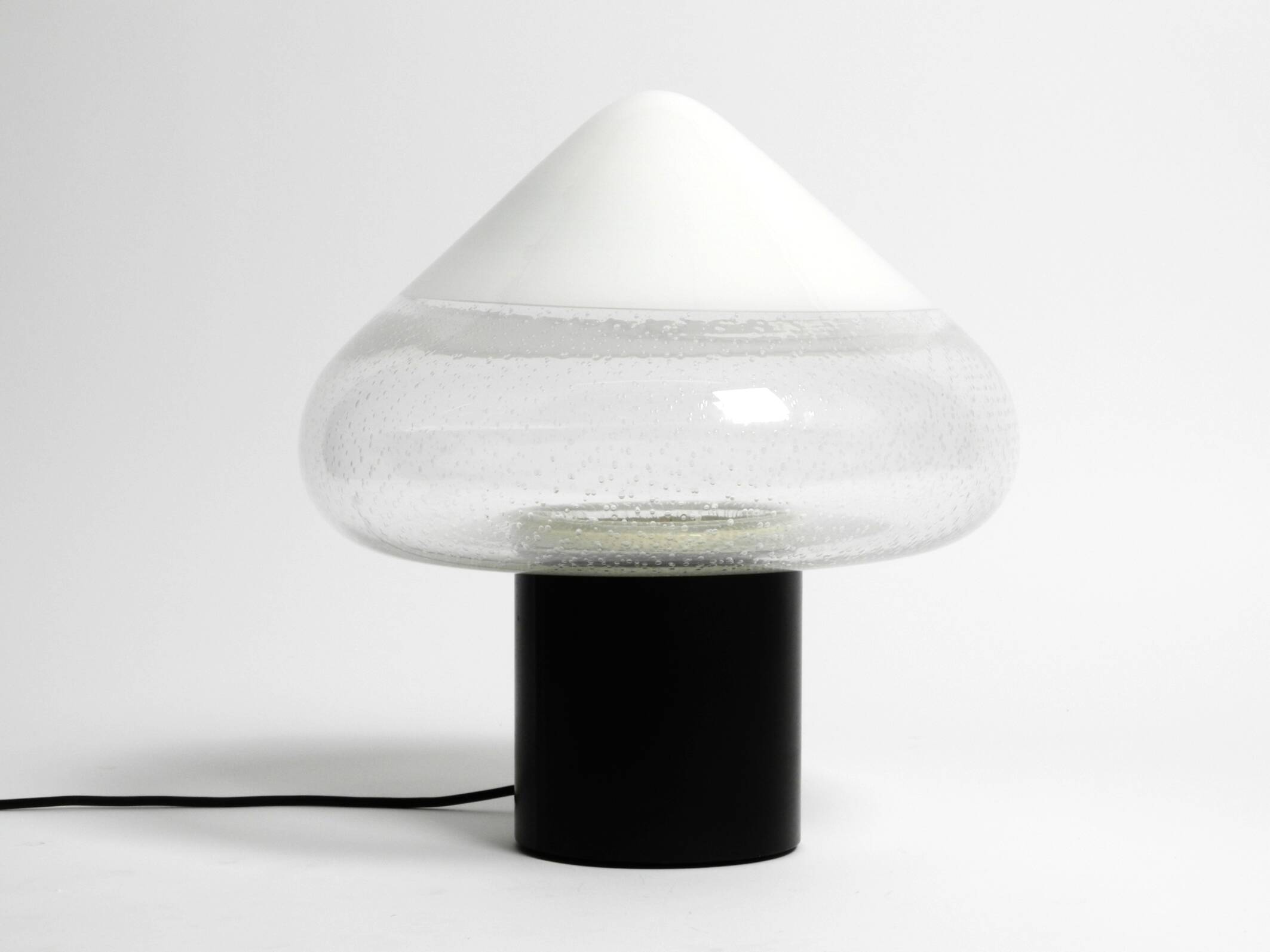 Lampe de table en verre de Murano en deux pièces des années 1960 par Roberto Pamio pour Leucos