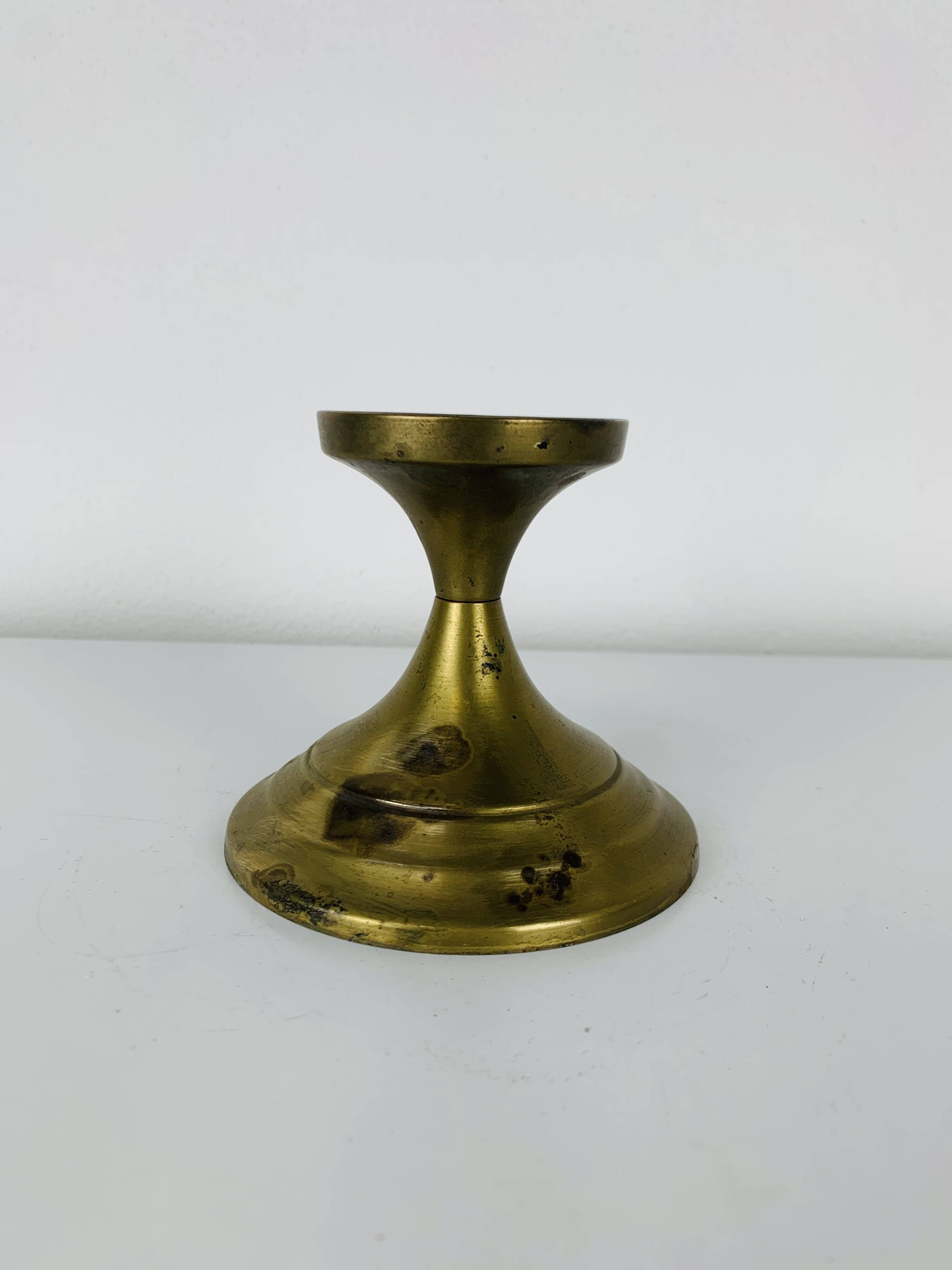 Bougeoir laiton doré vintage