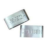 Silver metal towel rings