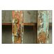 Blue green green wood glazed buffet