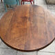Farm table, two drop-leaves, 19th century, solid walnut.