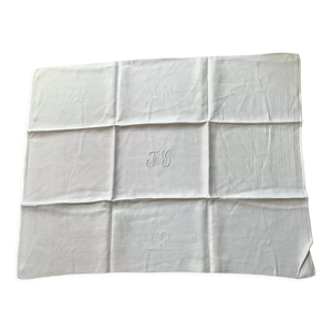 Nappe monogrammée FG vintage en