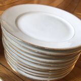 Lot of 28 porcelain plates with golden edging