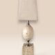 Travertine lamp by Philippe Barbier