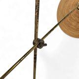 Pencil reed / split reed / floor lamp 1960s / fishing rod lamp