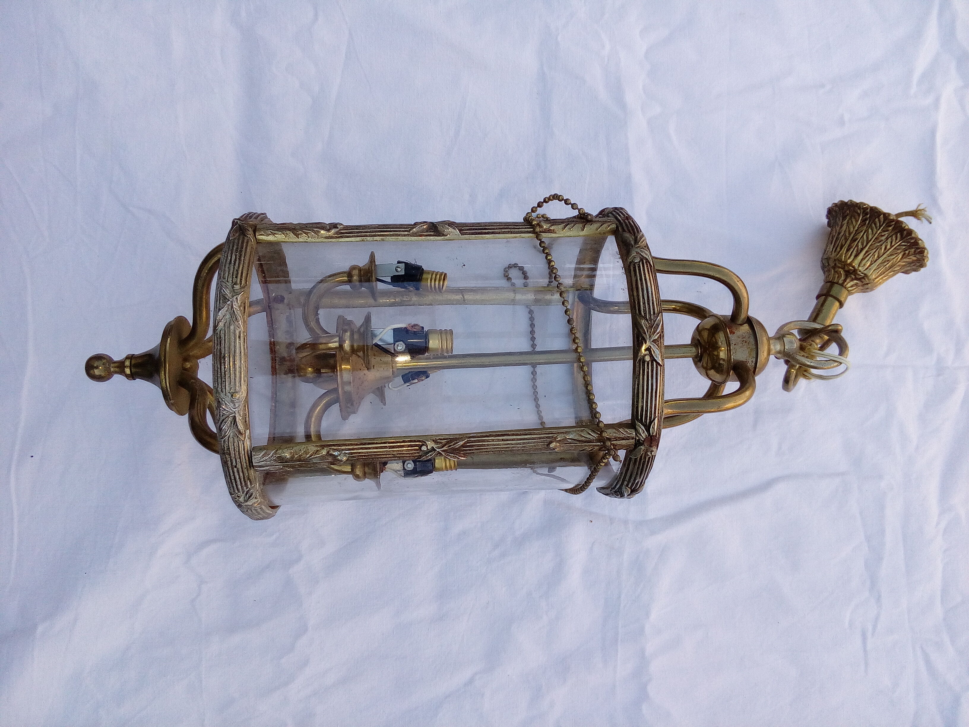 4-light lantern with bulging glass