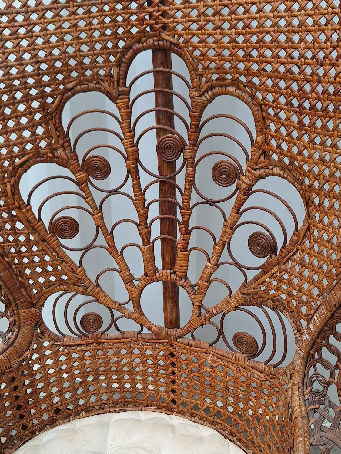 Emmanuelle armchair in Peacock rattan