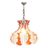 Lampe suspendue vintage avec verre de Murano, pour Mazzega, années 1960
