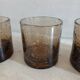 4 bubble glass water glasses