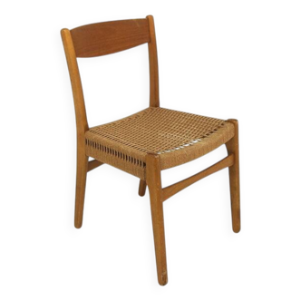 Chaise scandinave en teck et en corde, Suède, 1960