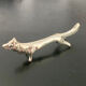 8 various animal knife holders in silver metal